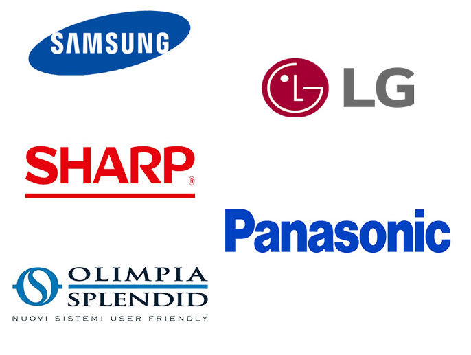 SAMSUNG, LG, SHARP, PANASONIC, OLIMPIA-SPLENDID